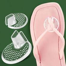 3pairs Of Flip-Flop Rubber Pads For Toe Protection Pads
