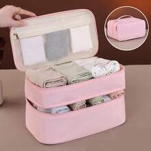 1 túi đựng đồ lót du lịch đa năng, túi đựng áo ngực, quần lót, tất 3 lớp - Nhiều màu - Xem 9