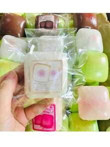 1个逼真食物造型软胶玩具，慢回弹挤压减压礼品，派对赠品 - 彩色 - 查看 10