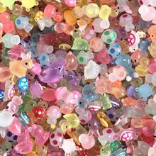 10/30/60pcs Various Luminous Mini Resin Animal Mushroom Figurines Miniature Figurines Ornament For Fairy Garden Accessories Aquarium Landscape Bonsai Decoration