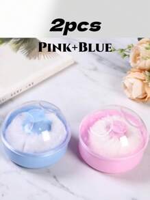 1pc Body Powder Powder Puff,Large Portable Handle Hair Salon Makeup Sponge Set (Handle Pattern Randomly Shipped)