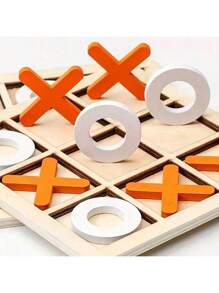 Premium Wooden Tic Tac Toe Game Set - A Classic Family Board Game Suitable For Adults And Children, Puzzle Competition Toy, Thinking Training Toy, Children's Interactive, Stress Relief Toy, Perfect Travel Version Or Desktop Decoration, Ideal Holiday Gift.