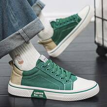 Zapatos de lona versátiles y casuales de talla grande, aptos para todas las estaciones - Verde - Ver 6