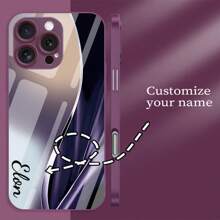 1pc Personalized Gradient Curved Purple Luxury Business Phone Case Compatible With Apple 16 Pro Max,15,14,14plus,13Pro/13,12,11,XR,XSMAX And Galaxy S25 Plus,S24 ULTRA/S2plus/S21FE, A54/A70/A32/A03S/A14, Redmi Note 11 Pro+ 5G/ POCOF3GT5G/ POCOX65G, Great Gift For Family, Friends, Parents, Partner
