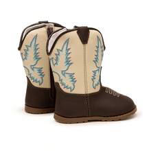 Baby Texan Booties Cheap Soft Comfortable Children's Shoes + 01 Pair Of Cotton Socks Ubuntu Baby Promotion - 薄荷綠 - 查看 4