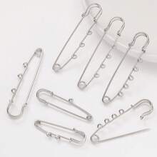 10pcs Large Pins Brooch Blank Base With 1/2/3/4/5 Loops Rings For DIY Jewelry Clothes Craft Making Supplies Accessories