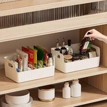 1pc 6-Compartments Detachable Spice Rack, Large Capacity Kitchen Condiment Storage Box, Suitable For Fridge, Cabinet, Countertop Seasoning Organization