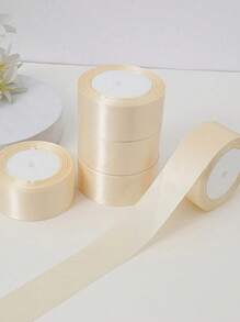 4cm Wide Champagne Gold Wedding Decoration Ribbon, Suitable For Gift Box Decoration, Summer Wedding Decoration, Homecoming, Mother's Day Graduation Ceremony, Birthday Decoration, Valentine's Day On-Site Decoration