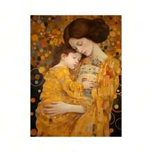 Set di ricamo di diamanti 5D a tema del bacio dorato di Gustav Klimt, artigianato fai-da-te per decorazione domestica, regalo, stile anime, ricamo a mosaico a tutto tondo con punto croce
