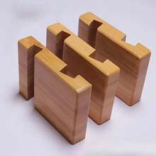 حامل الهاتف على المكتب الأنيق من الخيزران - قاعدة خيزران للهاتف ذات زاويتين، مناسبة للهواتف الذكية والأجهزة اللوحية، مناسبة لاكسسوارات المكاتب والمنازل، مريحة لليدين