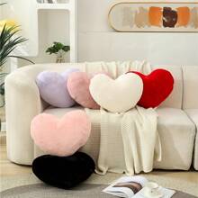 1PC Heart-Shaped Plush Pillow Soft Fluffy Pillow Sofa Bed Decorative Pillow Love Pillow Heart-Shaped Pillow Room Decor Home Decor Living Room Decor