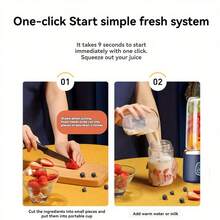 Exprimidor de 10 cuchillas mejorado, licuadora, vaso para jugo, portátil, recargable por USB, exprimidor eléctrico pequeño automático, licuadora para batidos, práctico para procesar verduras y frutas, exprimidor centrífugo de frutas