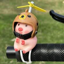 1 Stück süßer Schweinskopf Motorrad/Fahrrad Lenkerdekor, kreatives personalisiertes Geschenk, modischer Schwein Helm, Motorrad Zubehör