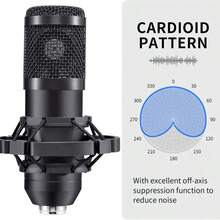 Professional USB Microphone Kit With Advanced Chipset For Streaming, Podcasting, Studio Recording & Gaming - Black - View 6