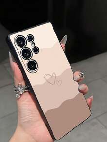 1 件装渐变色心形防震防滑黑色手机壳，兼容 Galaxy A04e/A05s/A13/A14/A15/A34/A35/A50/A52/A53/A54/S21/S22/S23/S24/S25/S25Ultra/24fe，防水防摔防刮，是馈赠佳品。 - 彩色 - 查看 2