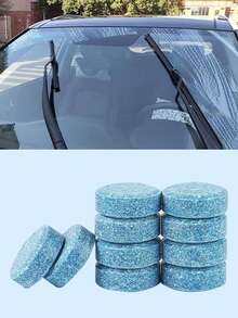 rayhong 4-Season Windshield Cleaning Tablets - Concentrated Degreasing Agent, Effectively Removes Oil Film And Keeps Glass Clean And Spotless | Fast-Dissolving Glass Cleaner Additive, Anti-Freeze (-30°C), Suitable For All Vehicle Models | Ideal Gift For Fathers, Christmas, And Auto Detailing Professionals - Blue - View 10