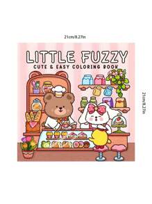1pc Little Fuzzy:Easy Coloring Book For Adults And Teens, Colouring Book Super Cute Designs Of Cozy, Hygge Spaces For Relaxation (Cozy Spaces Coloring) .Back To School A Relaxing Gift For Friends, Couples, And Family . Painting Kit [Default Without Pen]