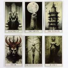 1 pièce - Jeu de tarot mystérieux et terrifiant - 78 cartes support de divination, exploration du pouvoir et aperçu spirituel | L'accessoire de jeu de plateau parfait et le cadeau idéal pour les fêtes
