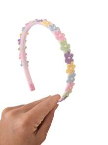 Arquinho/Tiara Dentinho Forrada e Decorada Com Florezinhas e meia Pérola , arco flor