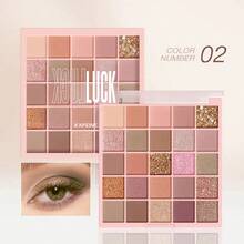 K'APEINE 25 色眼影盘，珠光、哑光、闪光大地色调，显色度高，防水、防汗，适合日常使用 - #02 - 查看 3