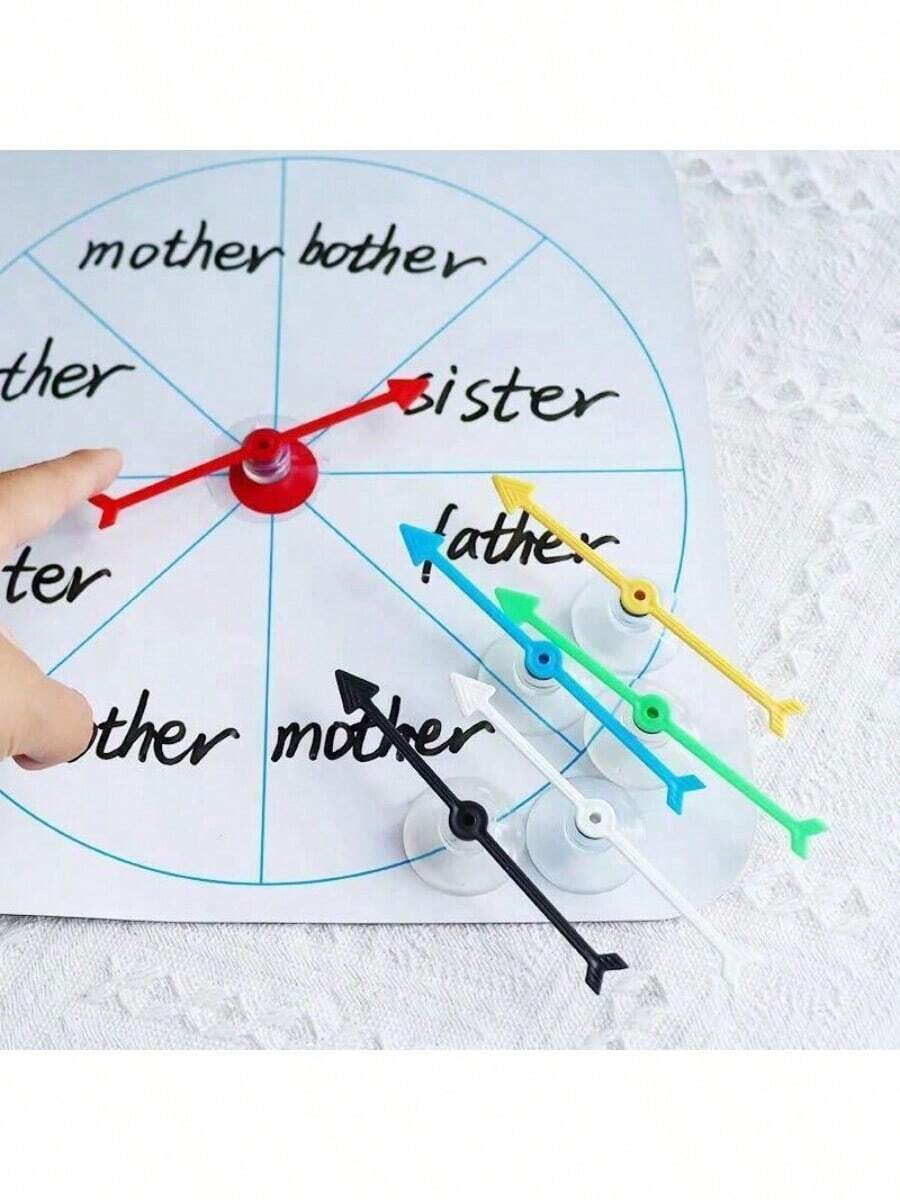 1/3pcs Suction Cup Rotating Dial Lucky Spin Wheel Classroom Interactive Teaching Tool For English Phonics Learning
