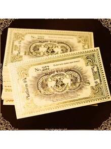 1pc Express Ticket - 943/257 Collectible Train Ticket - Movie & Anime Merchandise, Gold Foil Ticket - Cosplay Prop - Christmas, Birthday, New Year Gift