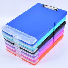 PP Folder Storage Box File Box A4 Writing Board Clip, Large-Capacity Nursing Clipboard With Pencil Case,Back To School,School Supplies
