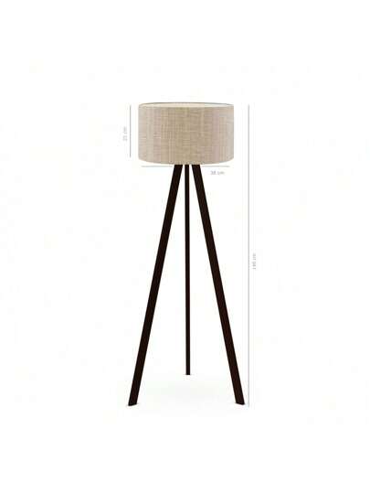 Well Home Vloer Lamp, 140 Cm High, Made Of PVC Wood In Beige. Free Shipping in 24/72 Hours. view 3
