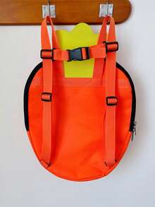 1pc New Versatile Carrot Backpack With Contrast Color, Creative And Waterproof For Outdoor Use