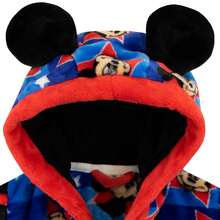 Disney Mickey Mouse Dressing Gown With 3D Ears | Mickey Mouse Star Boys' Hooded Bath Robe | Kids' Sleepwear | Fast UK Delivery Shipping | Trusted UK Seller | Great Gift For Kids | Perfect For Birthdays And Christmas - Blue - View 5