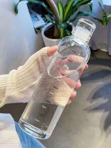 1 Graduated Water Bottle, Sports Water Bottle, Portable, Leak Proof, Plastic, Perfect For School And Outdoor Activities, Fitness And Travel, Ideal Choice For Both Men And Women
