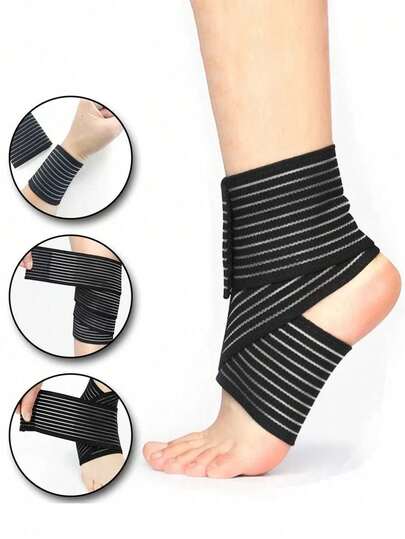 Sport Fitness Knieschoner für Herren, elastische Bandage für Kniebeugen, Kraftdreikampf, Outdoor-Laufen, Radfahren, Tanzen, Knöchel- und Handgelenkstütze, Kompressionswickel zur Vermeidung von Verstauchungen