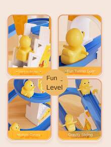 Pato eléctrico con trayectoria automática en forma de escalera con luces y música, juguete educativo adecuado como premio en el aula o regalo de cumpleaños para niños