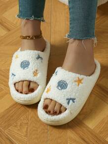 Pantuflas abiertas de plumón, pantuflas interiores antideslizantes y lindas, pantuflas de forro polar suaves para el hogar para primavera y otoño, pantuflas esponjosas y livianas para todas las estaciones con cierre deslizante, pantuflas de piel de pelo respirables para la casa