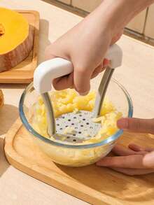 1PC Potato Masher Baby Food Crusher Hand Press Garlic Sauce Making Tool Home Kitchen Crushing Tool - Multicolor - View 9