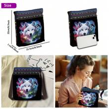 1 pieza Bolso de mano con arte de diamante DIY, Bolso bandolera de pintura de diamantes con forma de animal de 8,7 x 8,5 pulgadas con cristales de strás, cierre con cremallera y correa para mujer, bolso de hombro con forma especial perfecto para uso diario, cenas y viajes, gran regalo hecho a mano para el Día de la Madre, cumpleaños, fiesta de bodas, vacaciones y festivales