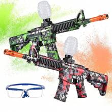 Elektryczny pistolet-zabawka M416 z żelowymi kulkami, szybko ładujący się, w żywych kolorach, letnia zabawka wodna na zewnątrz, idealna na imprezy przy basenie, bitwy na podwórku i rodzinną zabawę zespołową (bez żelowych kulek w zestawie)
