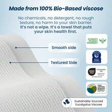 Toallita facial 100% biológica, toallita facial desechable, aceptada por la Asociación del Eczema, toallitas desmaquilladoras secas, ultra suaves, 50 unidades, 1 paquete - 300 unidades (ahorre un 10 %) - Ver 10