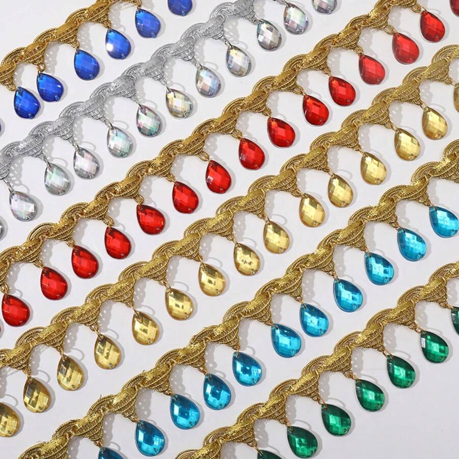 1 Yard 3.5cm Wide Tassel Latin Dance Costume Dress Beaded Fringe Sewing Materials Lace TrimmingDIY Crafting Accessories Trims Fringes Sewing Fringe Tassels Sewing Accessories Sewing Accessories Tassel Fringe Trim Garniture Couture Sewing Fringes Fabric And Lace Tassels Tassels Crafts Lace For Crafts Bead Fringe