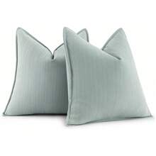1 Peça Capa de Almofada Decorativa Azul Acinzentada 18x18 em Chenille Macio, Almofadas Para Sofá, Almofadas de Fazenda com Design Elegante Para Decoração de Casa, Sofá, Quarto e Sala de Estar