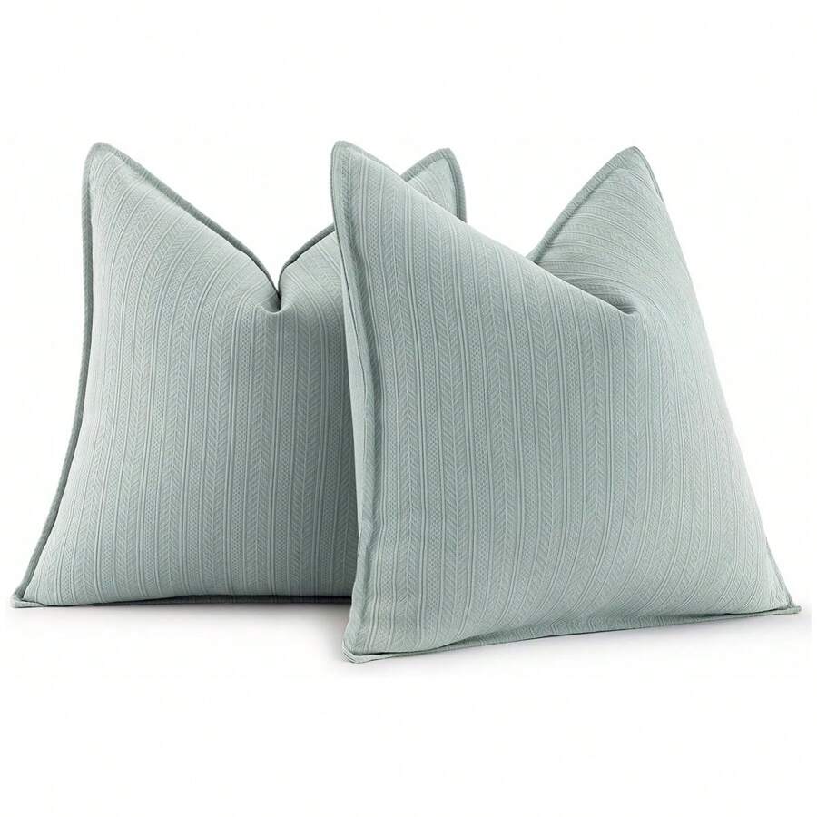 1 Peça Capa de Almofada Decorativa Azul Acinzentada 18x18 em Chenille Macio, Almofadas Para Sofá, Almofadas de Fazenda com Design Elegante Para Decoração de Casa, Sofá, Quarto e Sala de Estar