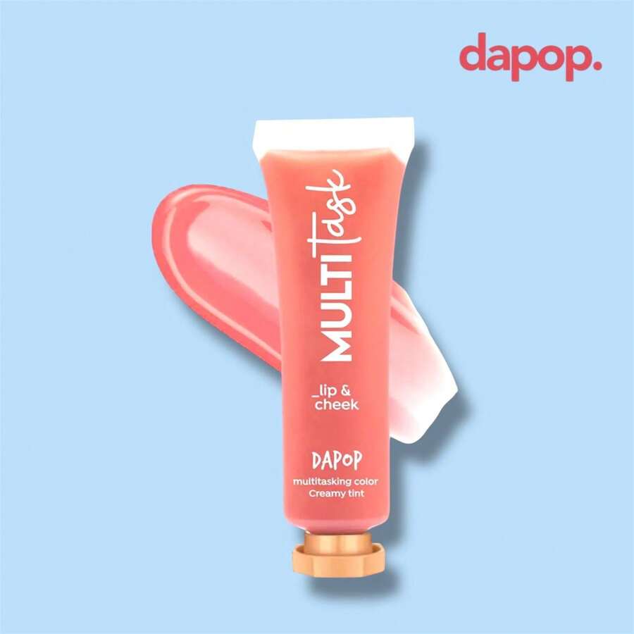 Tinta en Crema 3 en 1 Mejillas Ojos y Labios Multitask Dapop Maquillaje Multifunción Crema Rubor Eyeshadow Labial Acabado Mate Natural Belleza Práctica Tonos Versátiles Estuche - 05 - Ver 1