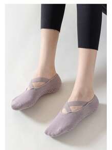 5 pares de calcetines de yoga para mujer, calcetines deportivos de danza antideslizantes de silicona, calcetines de fitness para Pilates de interior