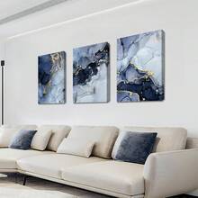 1/3 件带框/无框大理石纹装饰画、墙面艺术挂画、帆布海报、画芯、松木墙画（可选框架） - 彩色 - 查看 5