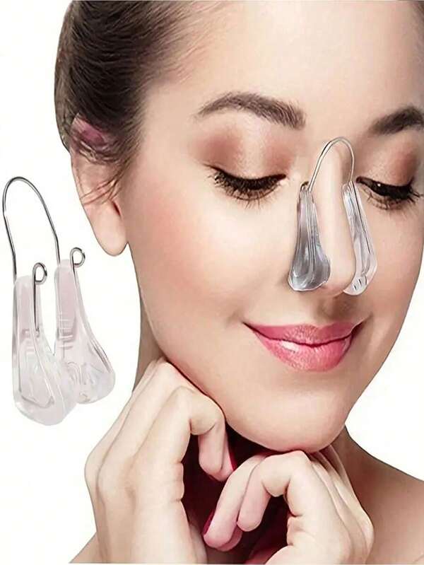 1/3 piezas Clip nasal portátil de silicona - Herramienta de belleza para crear una nariz talla grande recta y hermosa - Diseño suave, flexible y sin olor