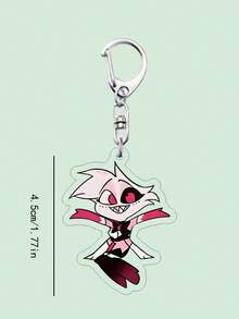 1 可爱动漫卡通人物亚克力钥匙扣背包吊坠，适用于包包和钥匙，是送给粉丝的理想礼物，汽车配件包饰学校万圣节配件教师节包挂绳带身份证夹汽车配件包饰 - 彩色 - 查看 11