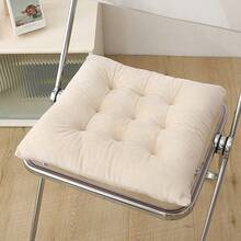 1 件加厚冥想坐垫，简约办公室座垫，双面毛绒，防滑家居和餐椅垫，臀部坐垫 - 彩色 - 查看 16