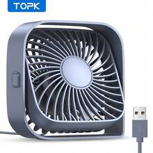 TOPK Mini Desk Fan - Portable USB Cooling Fan With 3 Speeds, 360° Rotation, Silent Operation - Ideal For Home, Office, Bedroom, Dorm, And Outdoor Use - Multicolor - View 12