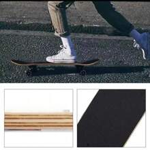 7-laags skateboard van blank esdoornhout, natuurlijke kleur, voor buiten, studenten, sport, creatieve doe-het-zelf-expressie, tekenen met de vrije hand, schilderen en kunstcadeaus. Inclusief verzending van willekeurige kleuren verf en wielen.