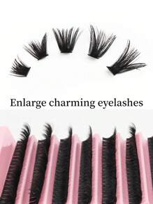 200 Clusters 80D False Eyelashes | DD Curl Fluffy Voluminous Lashes, 4D Sparkling Glam Eyes | European Style Cruelty-Free Mink Extensions | Holiday Gifts, Reusable & Easy Apply